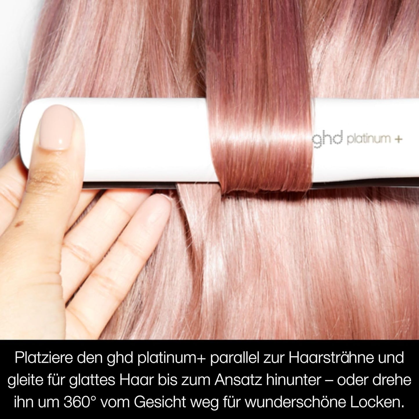 ghd platinum+ professionelles Glätteisen (26mm Platten) in Schwarz und weiß