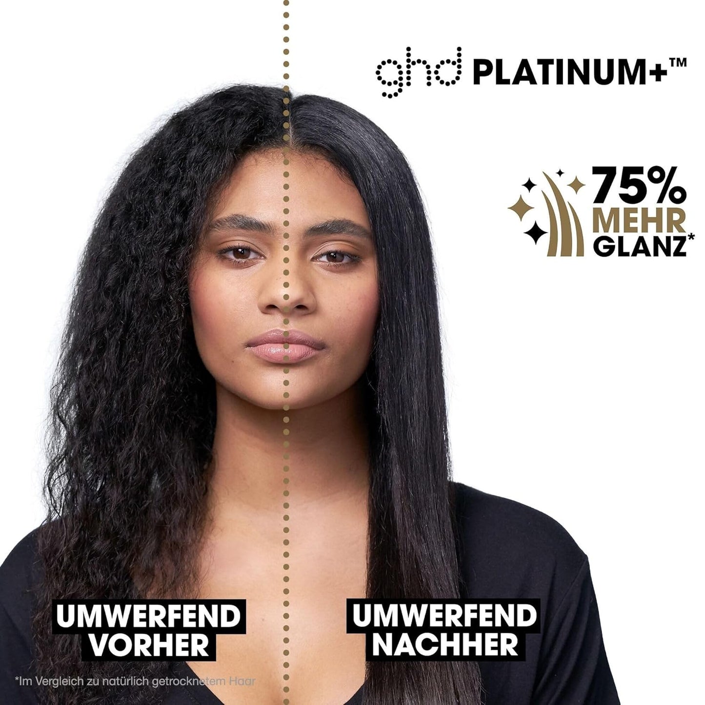 ghd platinum+ professionelles Glätteisen (26mm Platten) in Schwarz und weiß
