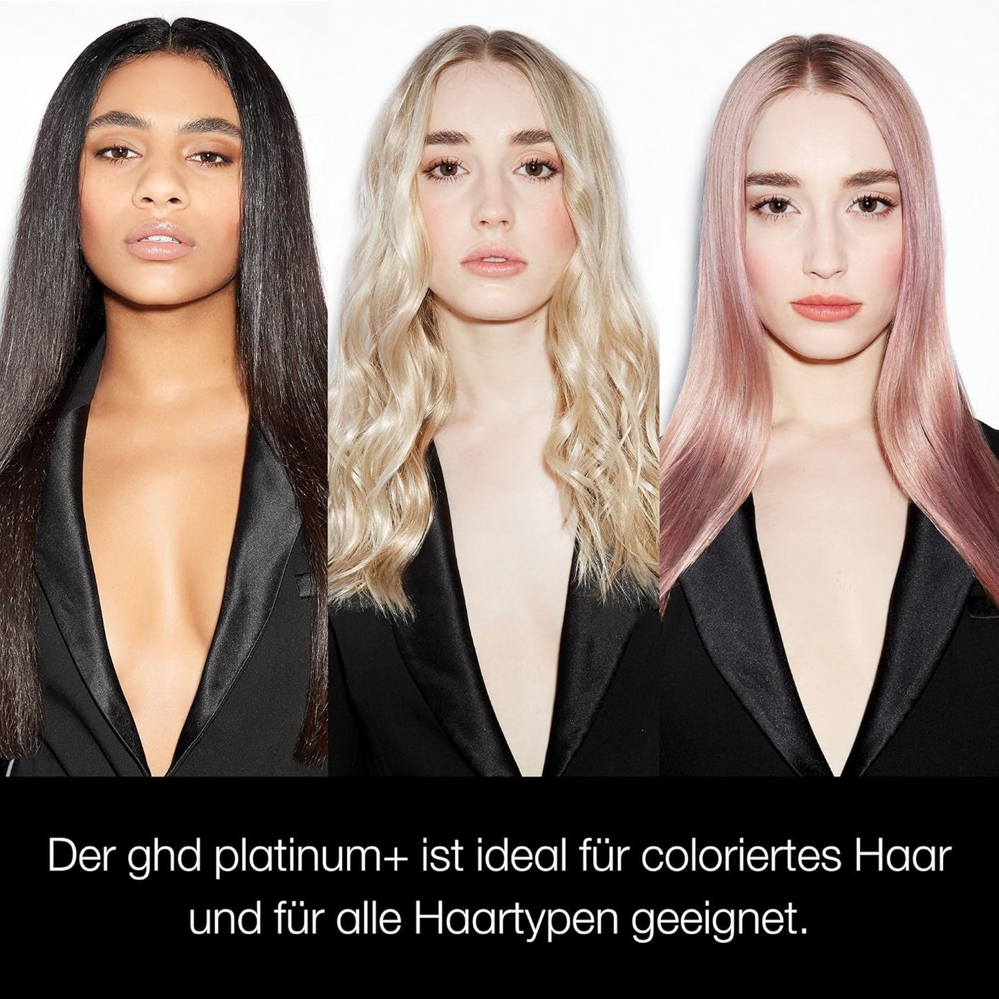 ghd platinum+ professionelles Glätteisen (26mm Platten) in Schwarz und weiß