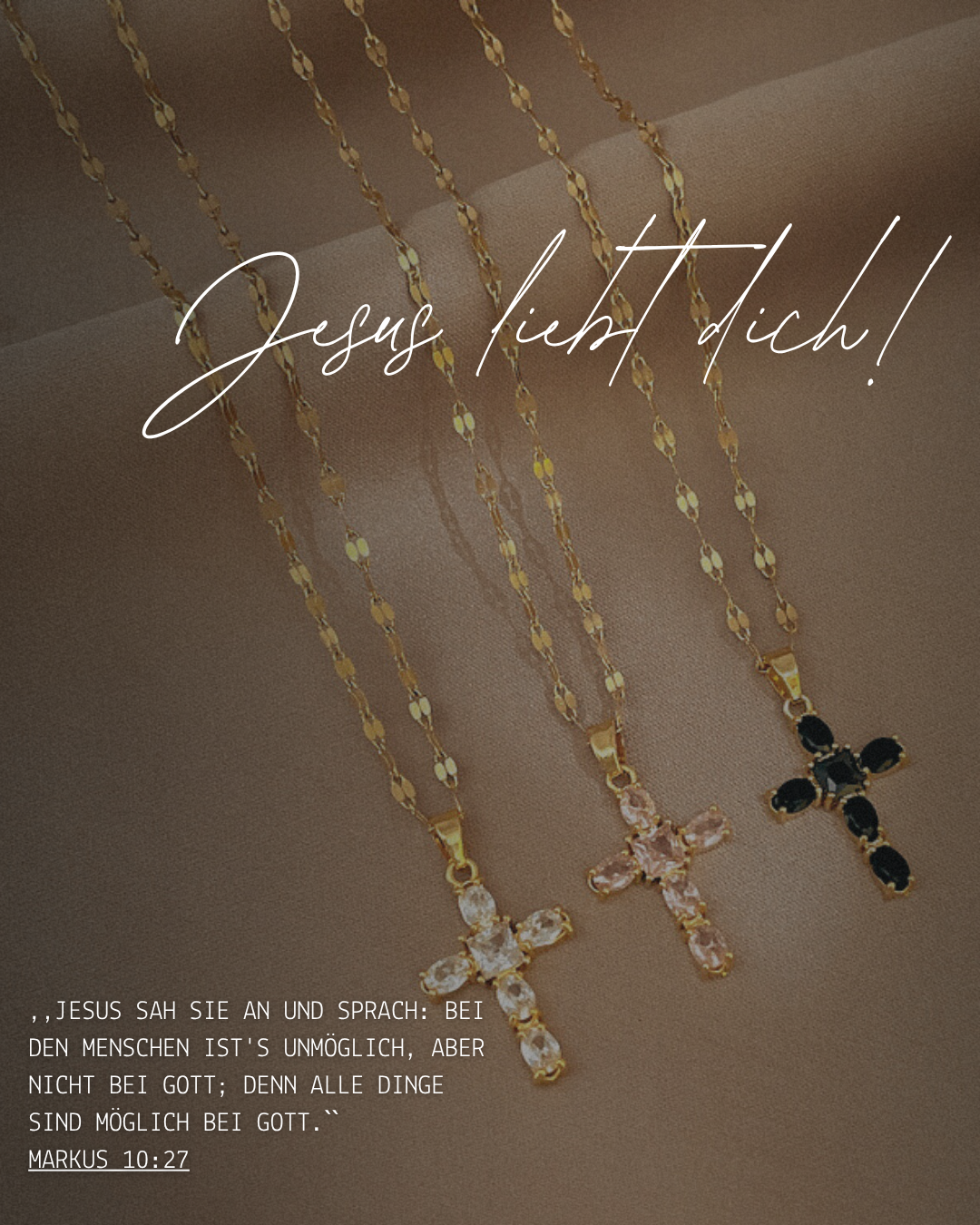 stilvolle und doch schlichte Kette mit Kreuzanhänger